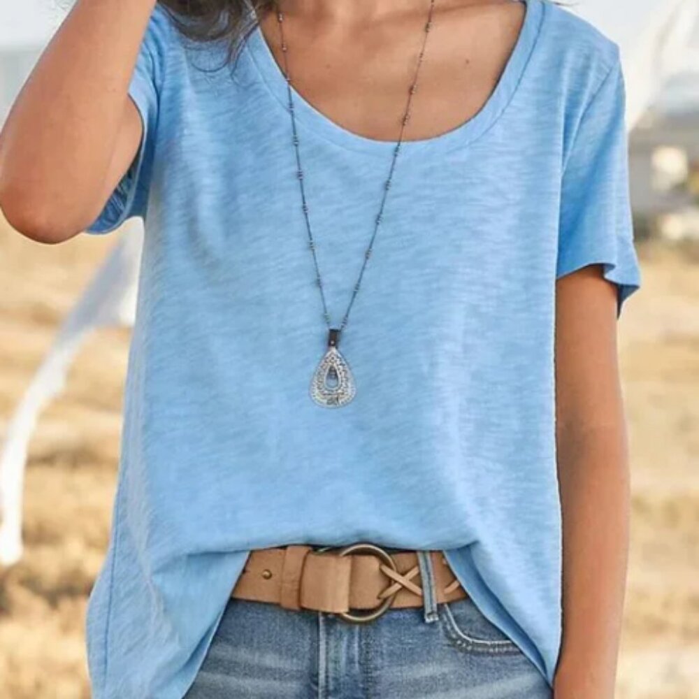 Ultimate Airy Slub Scoopneck Tee
